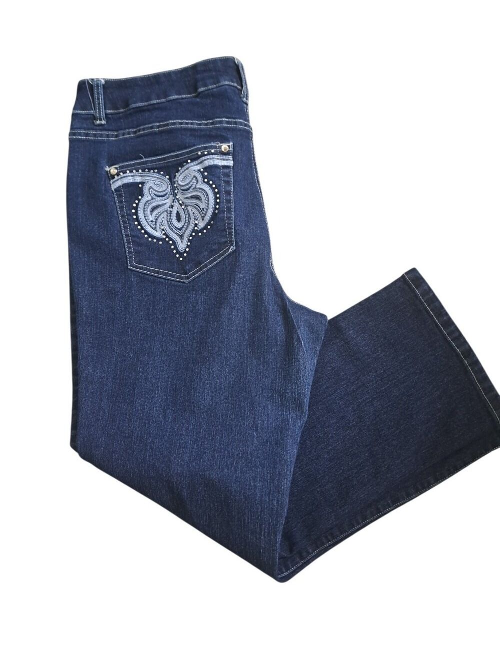 Sears Tradition jeans embroidered Pockets embellished bling Y2K western 14P